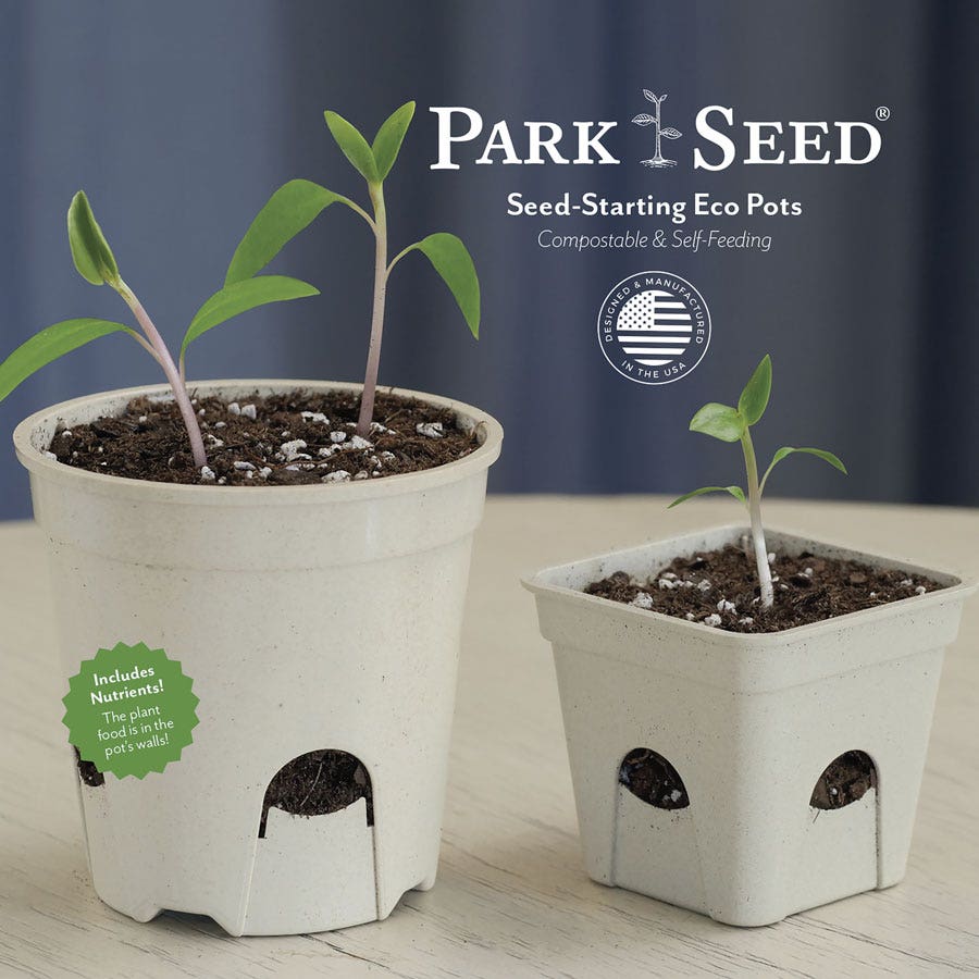 Park Seed Seed-Starting Eco Pots 2 Inch Square (6-Pack)