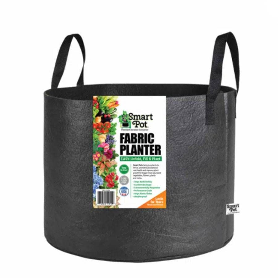 smart pot 15 gallon fabric planter Smart Pot 15 Gal. Black Fabric Potato & Squash Grow Bag, 21015