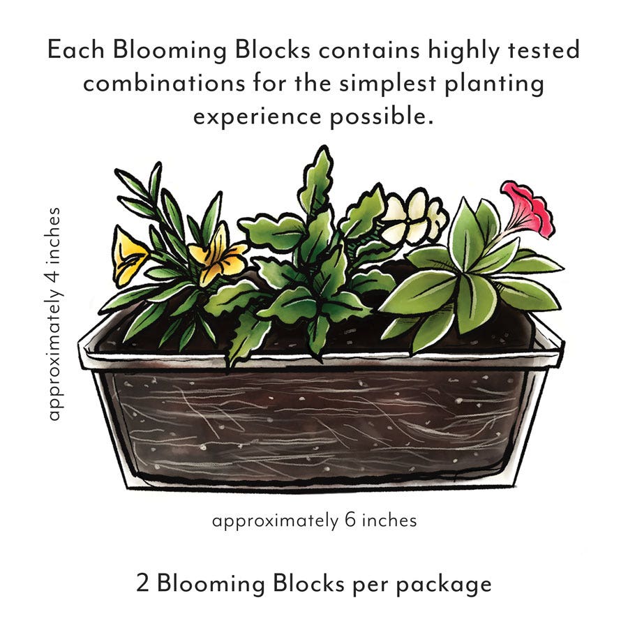 Blooming Block Confetti Garden® Denim Blues Mix