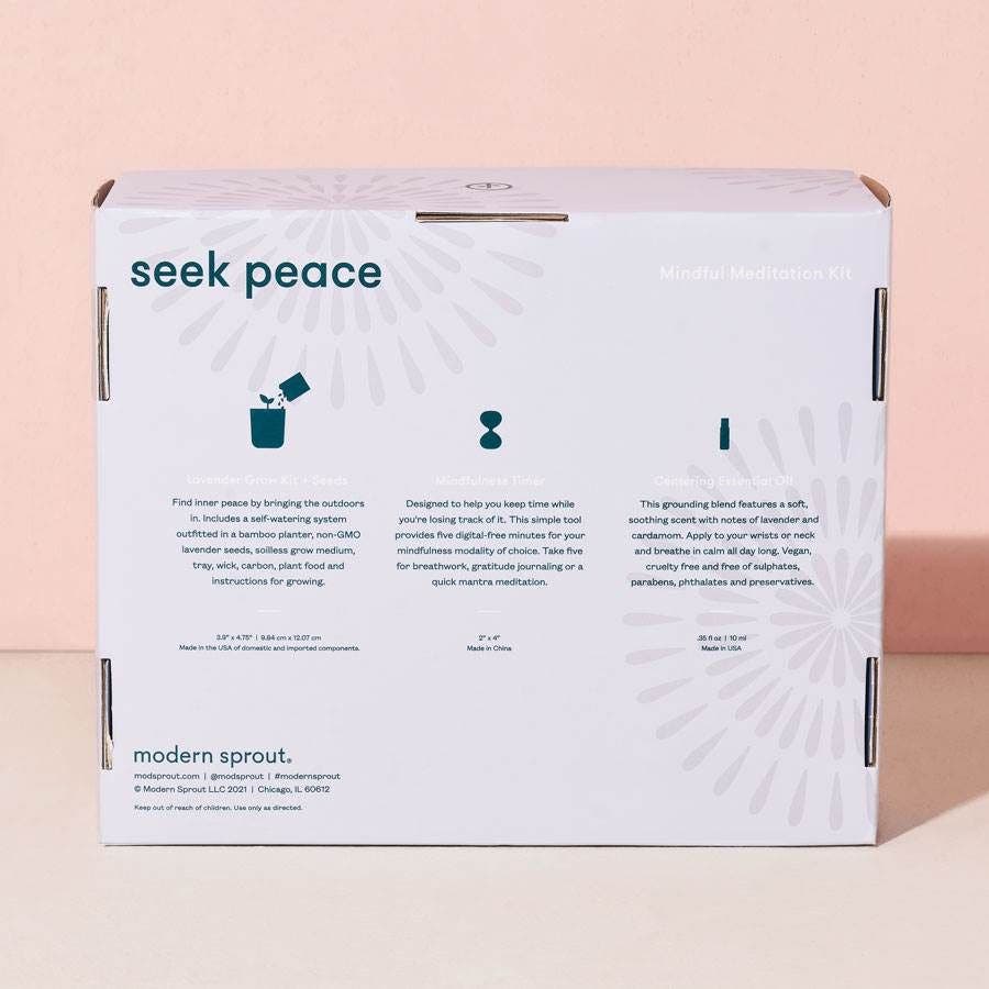 Modern Sprout Seek Peace Lavender Gift Set