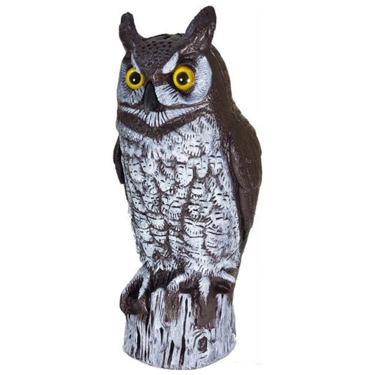 Great Horned Owl Hand Painted Molded Scarecrow