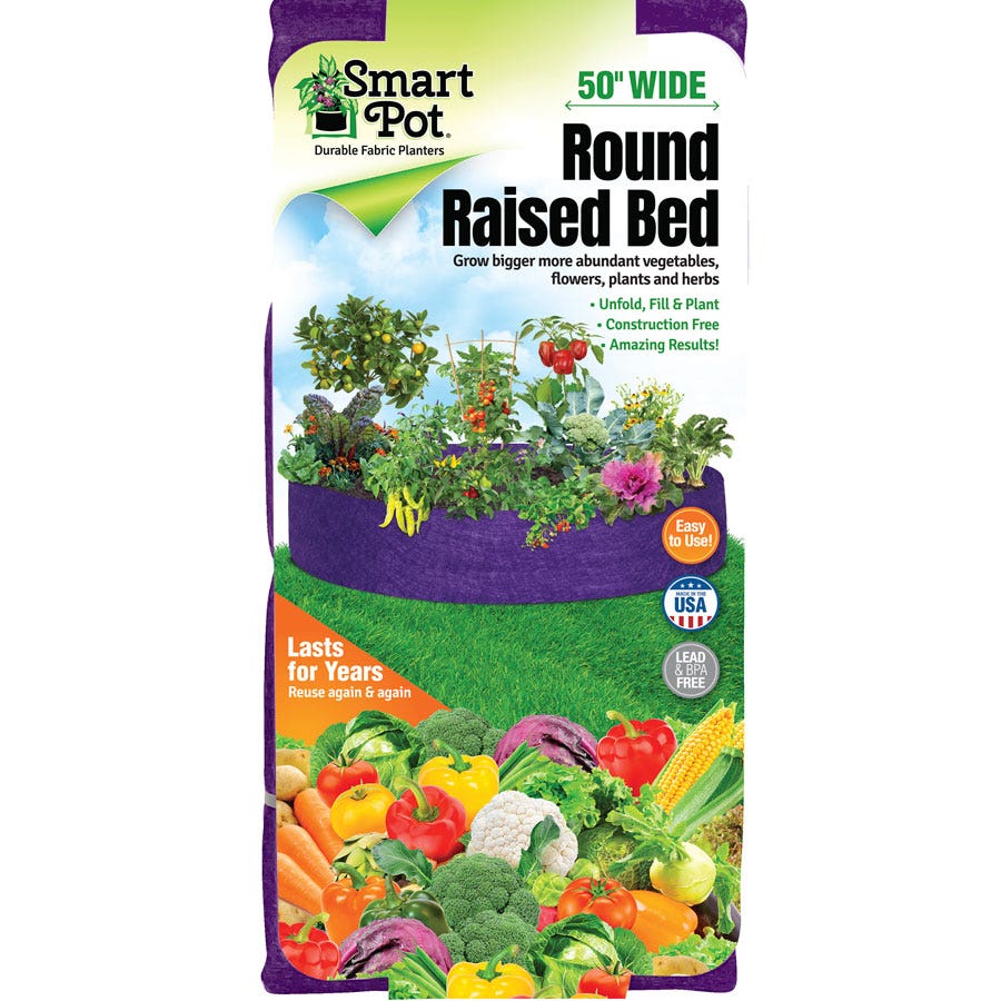 100 gallon plant pot Smart Pot® Round Raised Bed (Purple) 100-Gallon Fabric Planter – Park Seed