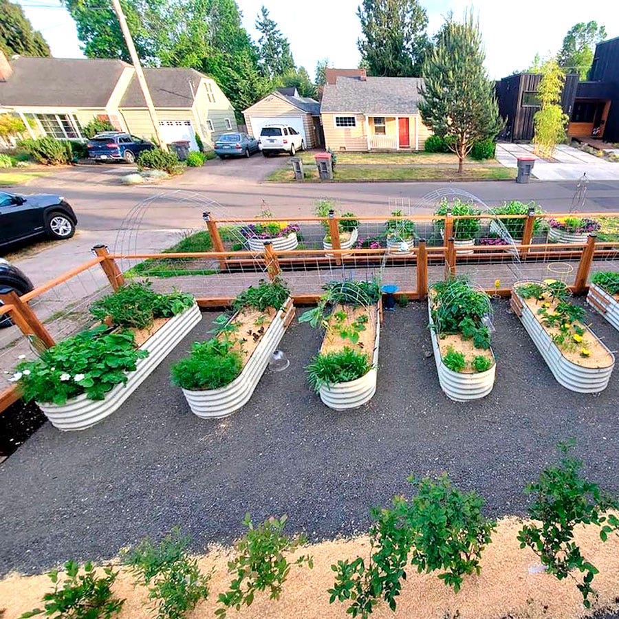 Vego Garden® 17-Inch 9 In 1 Modular Metal Raised Bed (White)