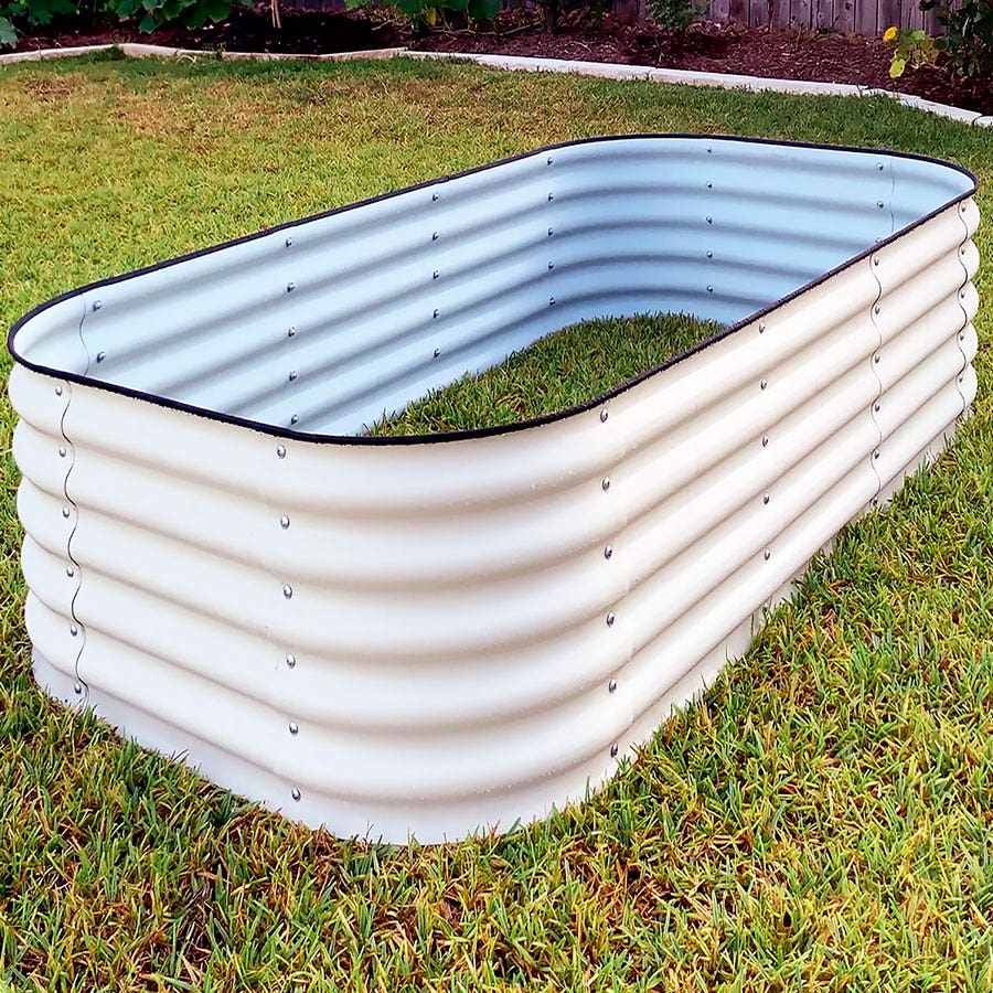 Vego Garden® 17-Inch 9 In 1 Modular Metal Raised Bed (White)