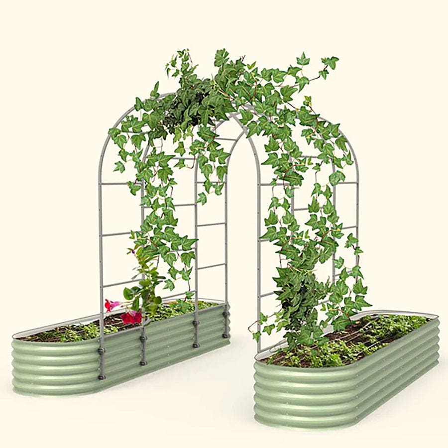 Vego Garden® Modular Arched Single Section 1.5 Foot Trellis System