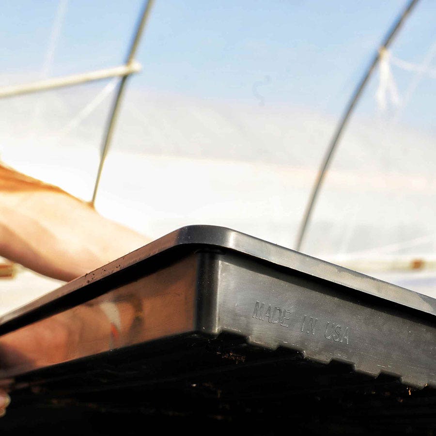 Microgreen 1020 Trays Black - holes, extra strength, shallow 1.25 inches deep