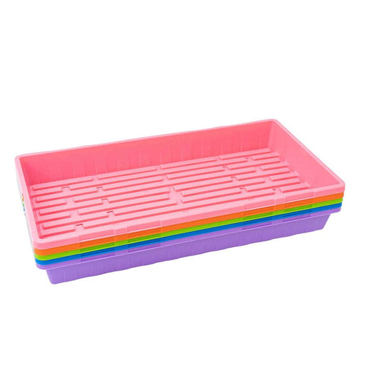 Grow Trays 1020 Multicolor - holes, extra strength, 2.5 inches deep