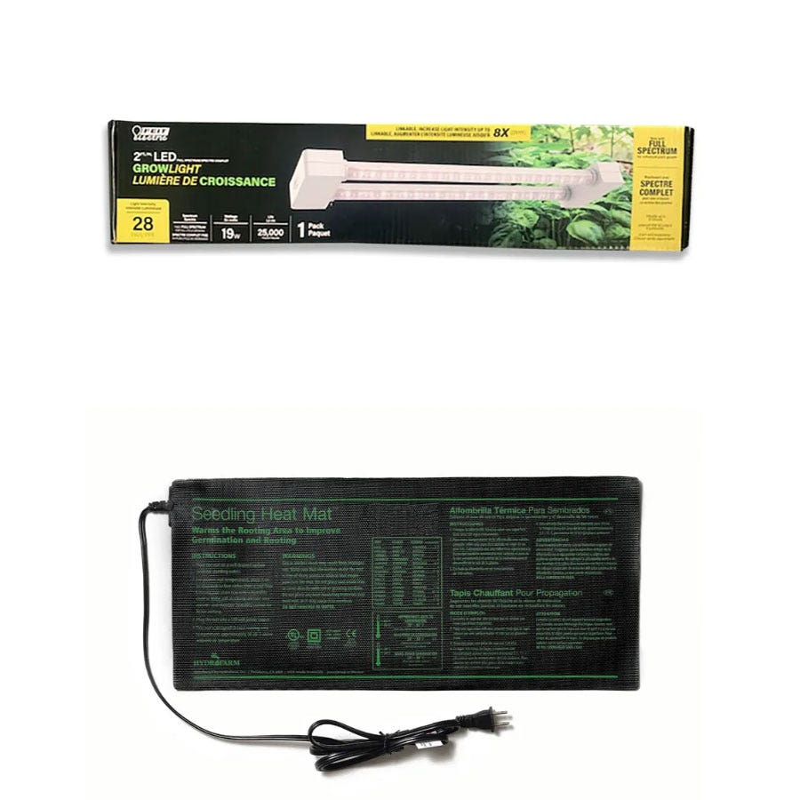 Grow Light & Heat Mat Kit