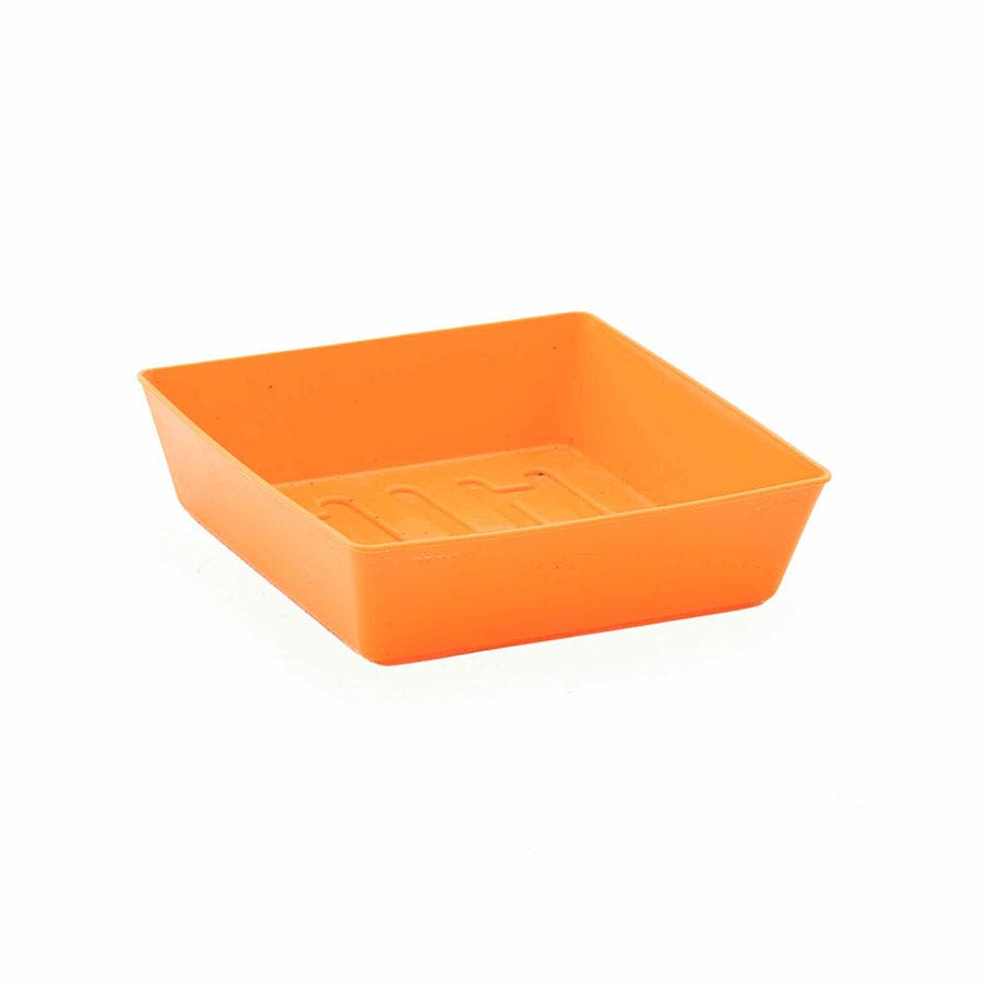 Microgreen 5x5 Trays Multicolor - no holes, extra strength, shallow 1.25 inches deep
