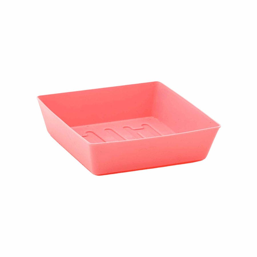 Microgreen 5x5 Trays Multicolor - no holes, extra strength, shallow 1.25 inches deep