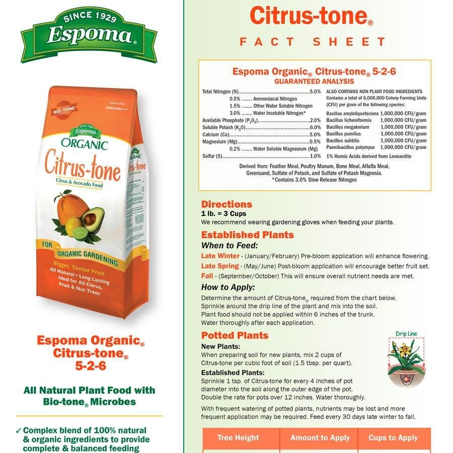 Espoma Organic® Citrus-tone® Citrus and Avocado Food