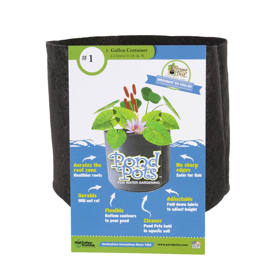 Smart Pot Pond Pot 1-Gallon Fabric Planter (Black)
