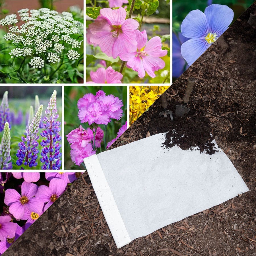 pre seeded vegetable garden mats Sow Effortless Collection™ Perennial Mix Seed Mat