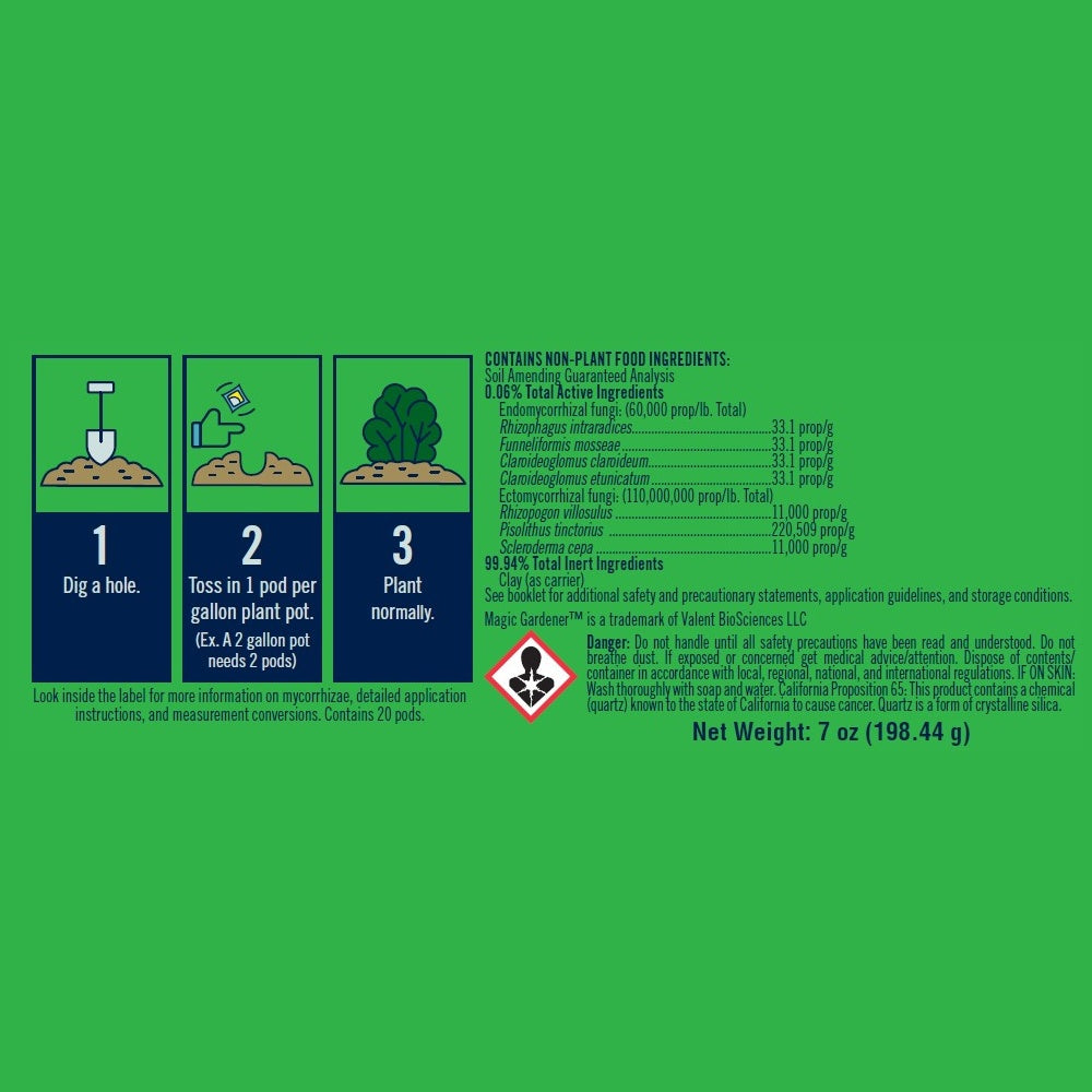 Magic Gardener® Mycorrhizae for Trees & Shrubs Organic Beneficial Fungi 8 oz