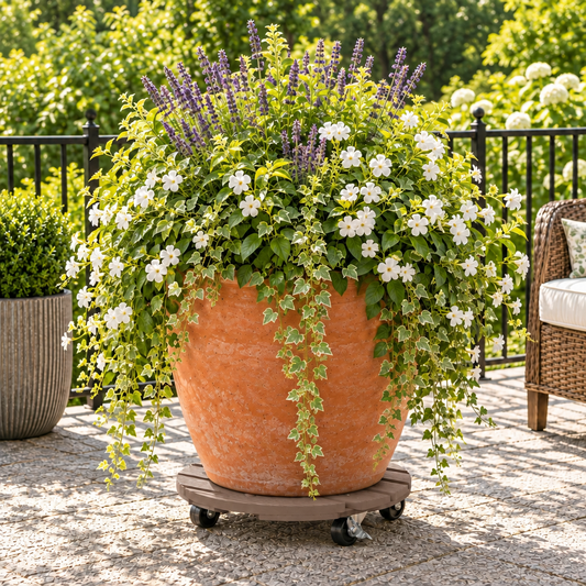 Wagner®11.4-Inch Round Plant Caddy - Taupe Brown