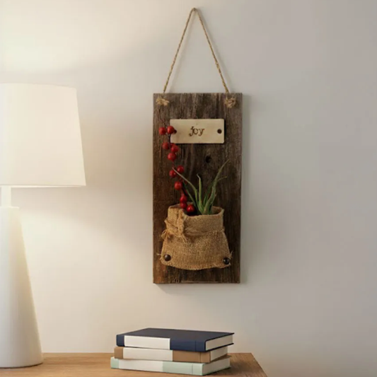 Joy Wall Plaque with Air Plant Gift