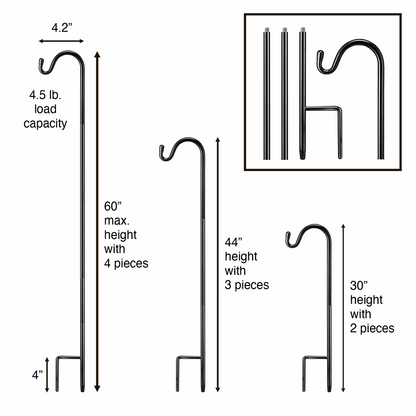 26-56-Inch Adjustable Shepherd's Hook
