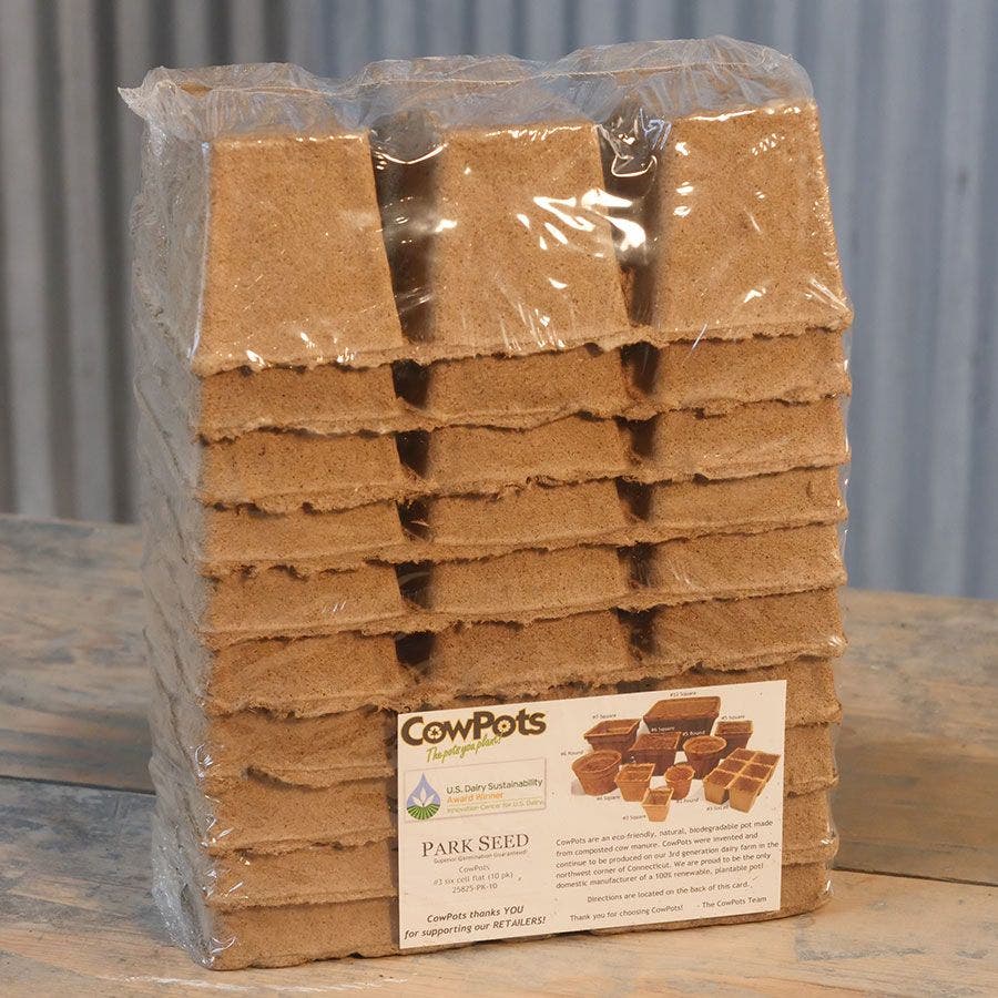 CowPots 3-inch Biodegradable - Pack of  10 (6-packs)