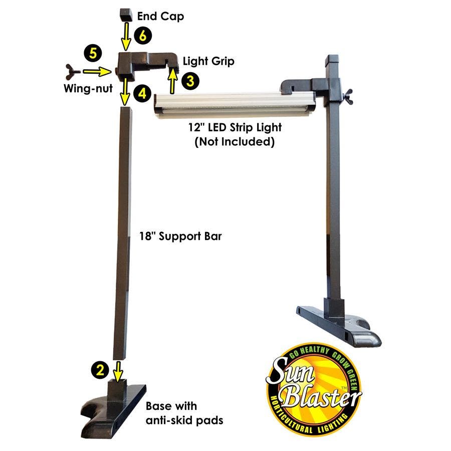 SunBlaster™ Universal T5 Grow Light Stand for Seed Starting – Park