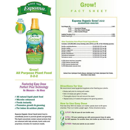 espoma organic indoor plant food Espoma Organic Indoor Liquid Fertilizer for Houseplants – Park Seed