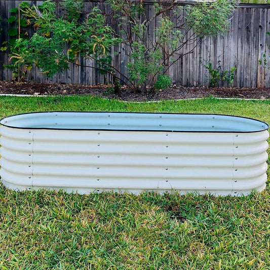 Vego Garden® 17-Inch 6 In 1 Modular Metal Raised Bed (White)