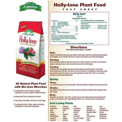 plant tone fertilizer Espoma Organic Holly-tone Evergreen & Azalea Fertilizer – Park Seed