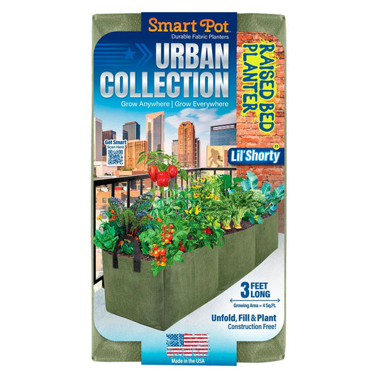 Smart Pot® Urban Lil' Shorty Raised Bed Fabric Planter (Green)