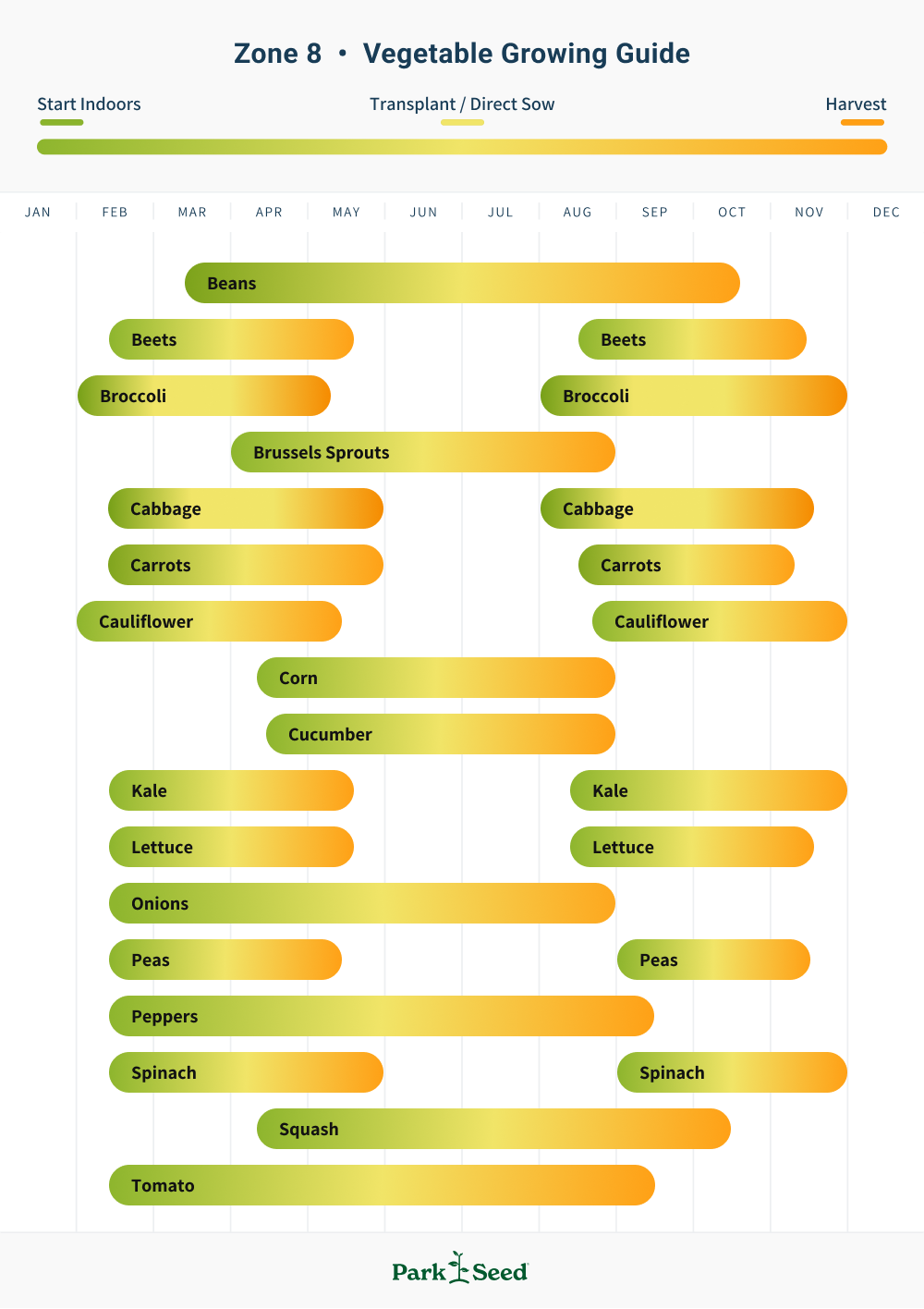 Zone 8 Calendar - Vegetable Planting Guide – Park Seed
