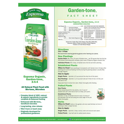 where to buy plant tone fertilizer Espoma Organic Garden-tone Herb & Vegetable Food | 4 Pound Bag