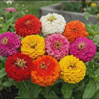 'Dahlia Flowered Mix' Zinnia Seeds